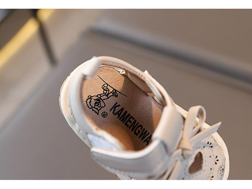 Summer Baby Girl Squeaky Sandals - Soft Sole, Non-Slip, Closed Toe Walker Princess Shoes