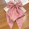 Women Hairpin Large Size Long Ribbon Bowknot Decor Spring Hair Clip Lightweight Back Head Hair Pin Hair Accessory