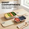 Stainless Steel Bento Box Metal Lunch Box Microwavable Food Storage Containers Stackable Meal Prep Leak-proof Adults Kids School
