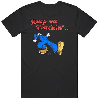 Robert Crumb Keep On Truckin Maglietta Divertente a Fumetti