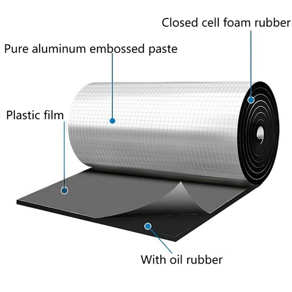 Fireproof Heat and Sound Insulation Mat Acoustic Thermal Mat Soundproof Wall Panels Noise Insulation for Car Deadening 4 Sizes