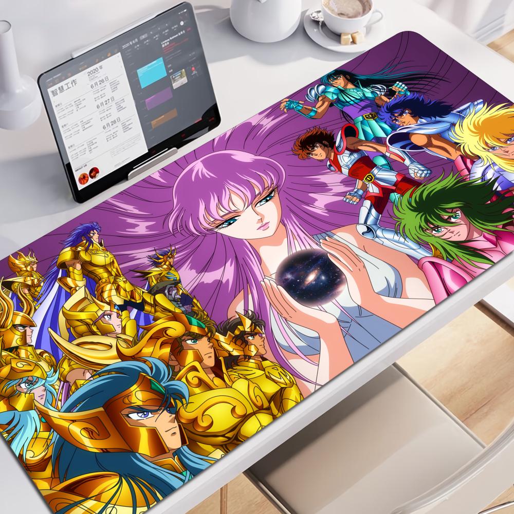 HD Printing Anime Saint Seiya Mousepad Natural Nonslip Rubber Game Mouse Durable Desktop Mousepads Keyboard Pad Deskmat