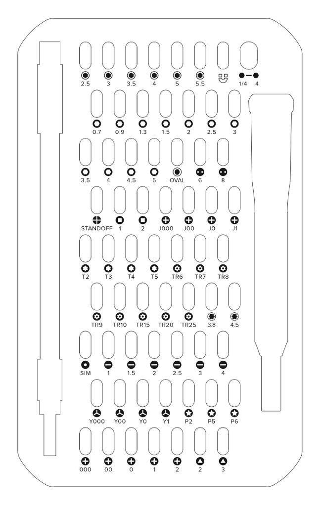 Zestaw narzędzi iFixIt Mako Driver Kit - 64 Precision Bits