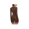 SKIMS Fits Everybody Solid Color Crew Neck Pullover Long Sleeve T-Shirt Women tops Brown APTSH0650-COCOA
