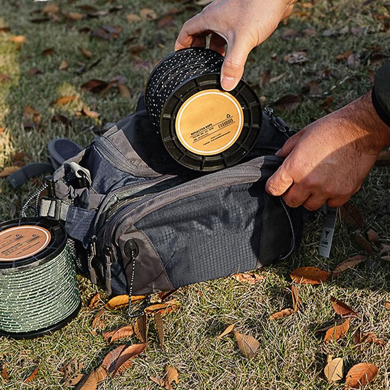 Reflective Rope 4mm Diameter 50m Windproof Guyline Heavy Duty Tent Cord Camping Accessory High Visibility Tarp Tie Down Cord