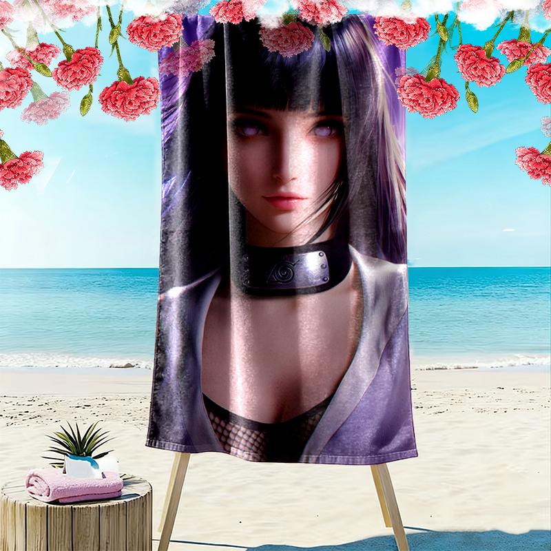 1pc Naruto Beach Towel Ideal Birthday Gift For Family, A Vibrant Beach Towel Suitable for Outdoor Activities