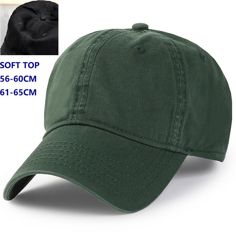 Soft Top Cotton Men Women Oversize XXL Baseball Caps Adjustable Dad Hat for Big Heads 57-65cm Extra Large Low Profile Golf Hats