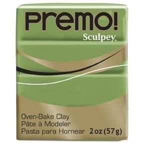 Polymer Clay - SCULPEY - Premo - Olive Green - Flexible and Lightweight - Jewelry and Decoration