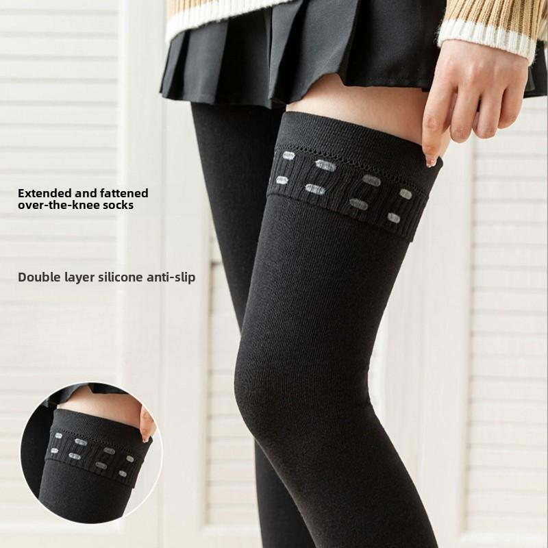 80cm Verlängerte Overknee-Socken Silikon Anti-Rutsch Hoher Schaft Baumwollsocken Hohe Elastizität Locker Übertrieben Große Damenstrümpfe