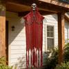 Halloween Voice-Activated Red Hanging Ghost - Luminous Horror Prop for Escape Rooms and Bars