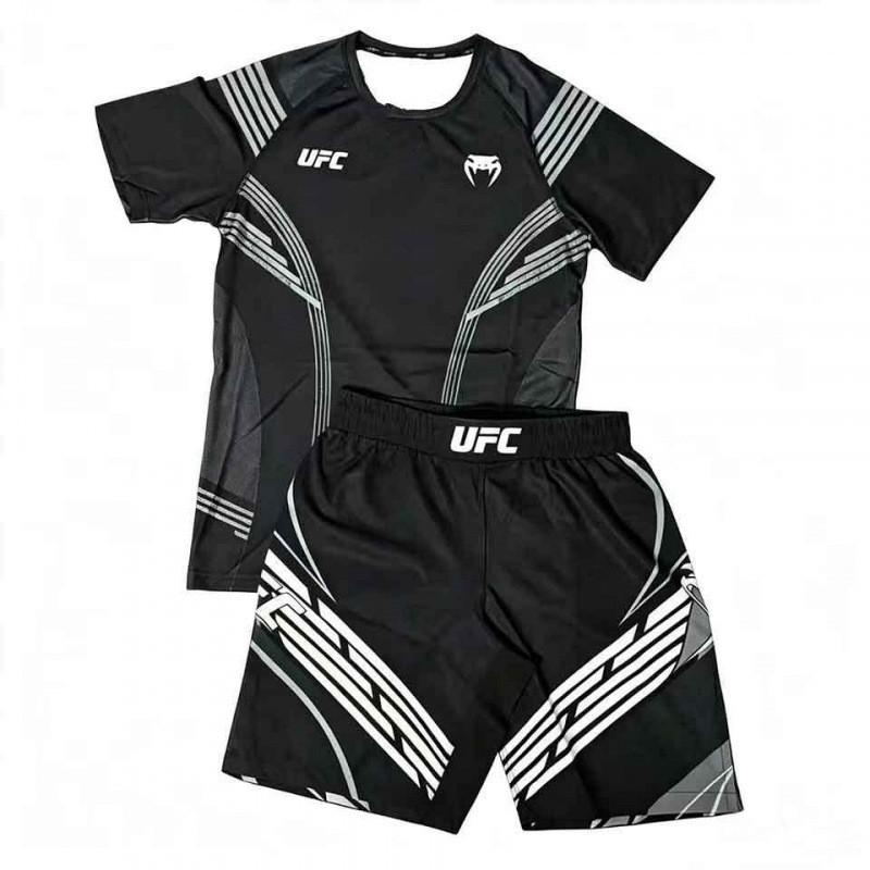 Boxing MMA BJJ Short Sleeve Shorts Set Training Fitness