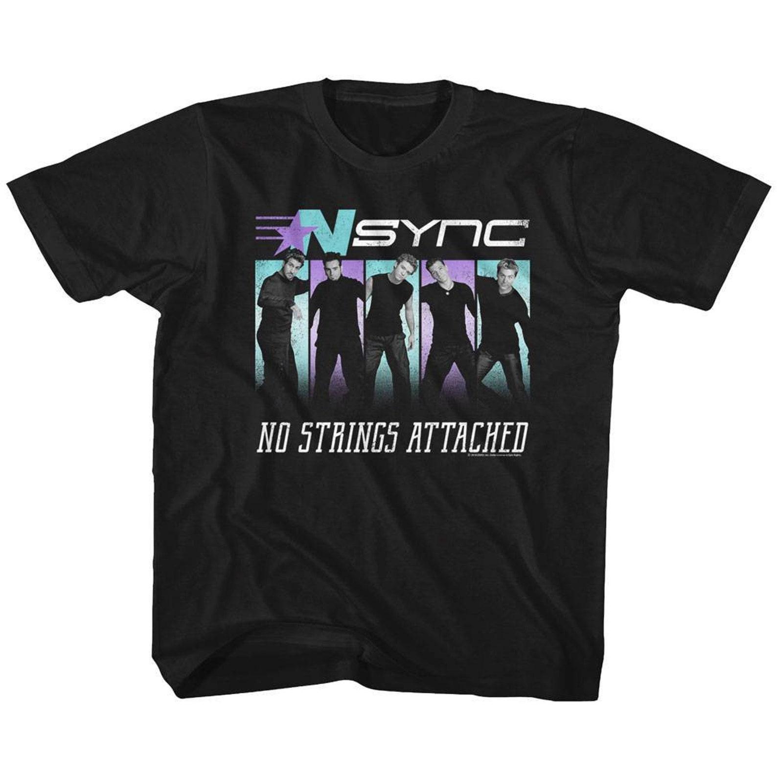 NSYNC No Strings Black Youth T-Shirt 2XL