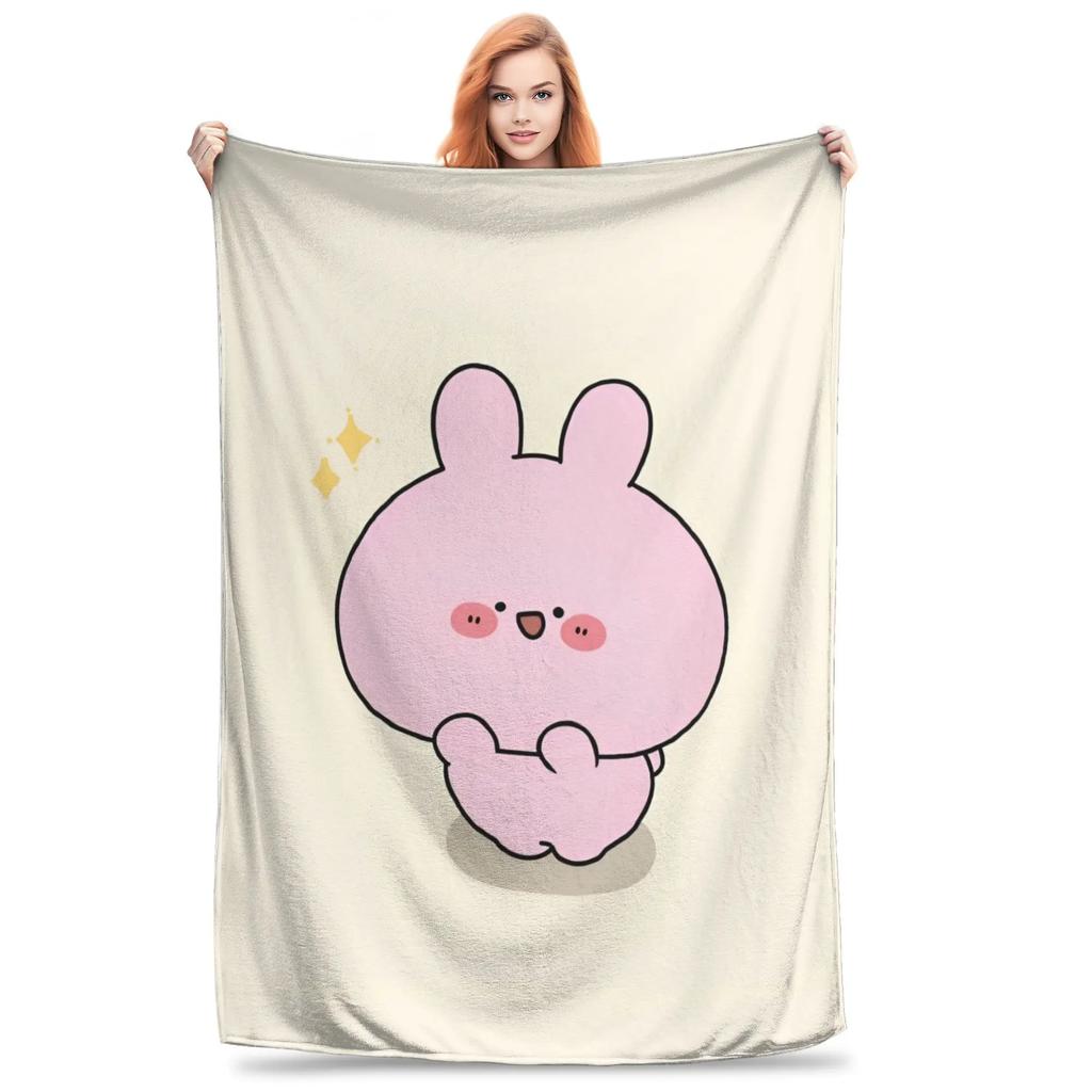 Ultra Soft Flannel Throw Blanket Asamimichaan Multifunction Decorative Plush Thin Quilt for Bedding Travel