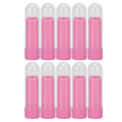10pcs Lipstick Tube 9mm Refillable Cute DIY Empty Lip Balm Container with Tight Lid Light Pink
