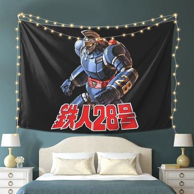 Casual Tetsujin 28 Robot Tapestry Wall Hanging Aesthetic Home Decor Tapestries for Dorm Room