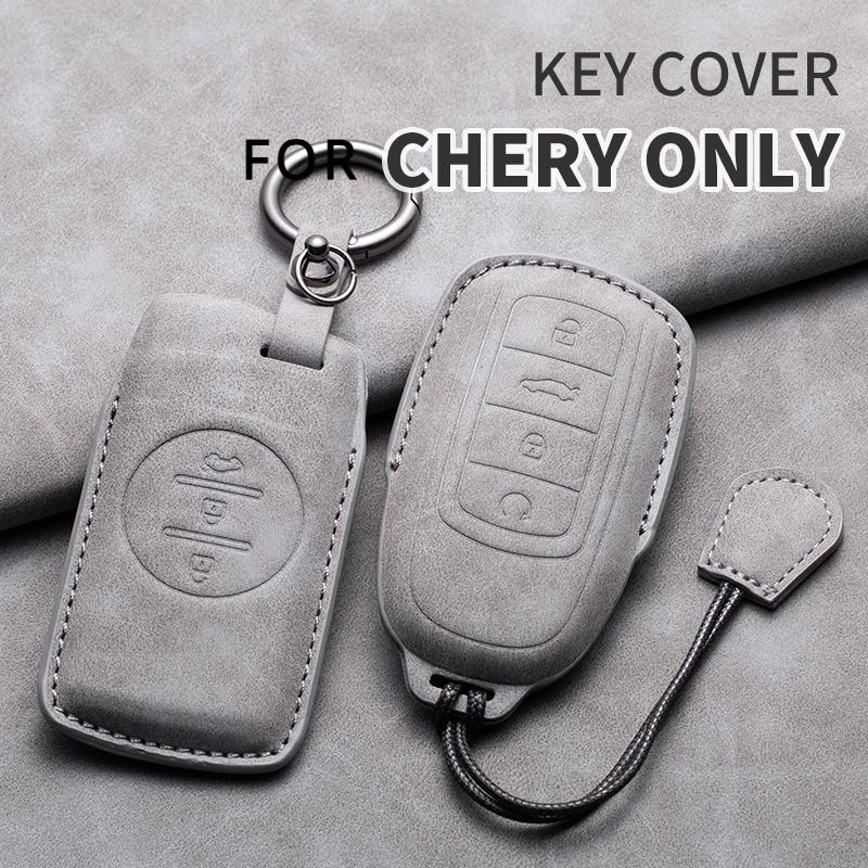 Leather Car Key Case Cover For Chery Tiggo 8 Pro Tiggo 7 Pro 8 Plus Arrizo 5 For Chery Omoda 5 For Chery Omoda S5 C5 Modod