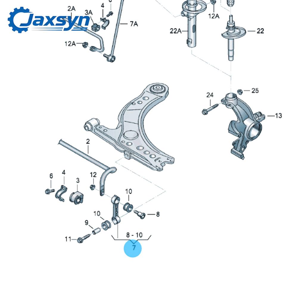1J0411315K Sway Bar End Link 1J0411315H For Bora Beetle Jetta Leon Golf Octavia Toledo 1J0 411 315 K 1J0 411 315 H