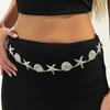 SHIXIN 2026 New Boho Metal Starfish Scallop Waist Chain for Women Summer Beach Sexy Belly Chain Bikini Party Vacation Jewelry