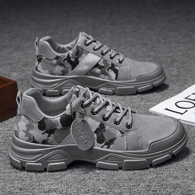 Camouflage Sneaker Shoes for Men Canvas Casual Sneakers High Quality Men Shoes Outdoor Platform Desert Man Ankle Bota Masculina