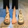 Summer Women Sandals Women's New Hollow Open Toe Shoes Fashion Casual Sandals Female Designer 2026 Platform Flat Roman Shoes