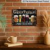 2D Flat 1pc Put Decor Funny Group Relax Metal Sign, Vintage Man Cave Bar Decor, 12x8 Inches, Aluminium Sign Halloween Christmas Decorations