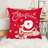 Merry Christmas Cushion Cover Xmas Pillowcase Happy New Year Navidad Santa Claus Red Pillow Cover Ornament Gifts Home Decor