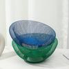 INS Style Iron Mesh Storage Tray Nordic Style Handmade Double-layer Fruit Basket Geometric Metal Fruit Tray Dining Table