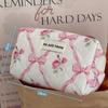 Cute Bow Flower Make-Up Bag Portable Large Capacity Travel Cosmetic Bag Multi-Functional Wash Collection Bag Gifts