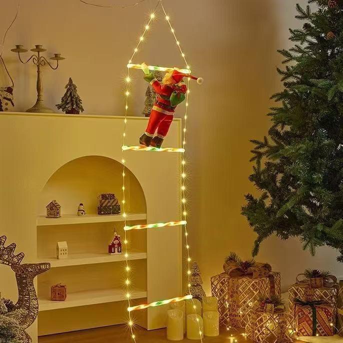 Waterproof LED Outdoor Christmas Ladder Lights for Festive Courtyard Decoration
