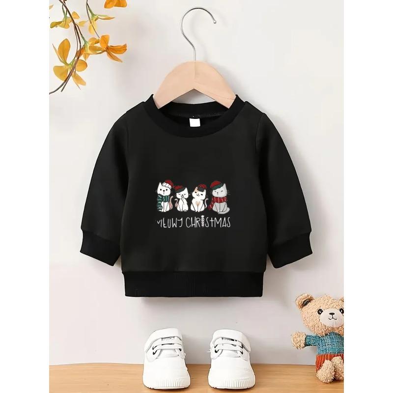 Unique and Innovative Printed Pattern, Comfortable and Simple Spring and Autumn Baby Thin Versatile Round Neck Hoodie