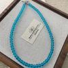 Summer ice blue high-transparency crystal necklace, sea blue treasure color niche collarbone chain, women's personality cold and simple