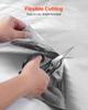 Double Reflective Insulation Roll, Perforated Woven Fabric Radiant Barrier, 0.15mm 38.1 m x 1.22 m, Double-Sided Aluminum Foil Heat Reflective Shield,