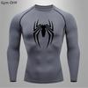 Maglietta Sportiva a Maniche Corte Rashguard Spider-Man Stampa Compressione Corsa Allenamento Bodybuilding T-Shirt Asciugatura Rapida