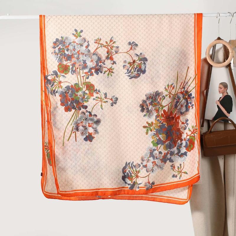 New high-end retro fashion women's thin scarf autumn and winter new fashion cotton and linen scarf versatile temperament yarn