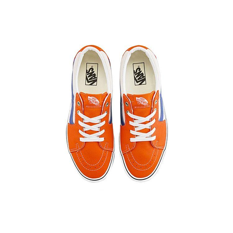 Vans Sk8 Low Slip Resistant Durable Lightweight Low Top Skate Shoes Unisex Sneakers Orange White VN0A4UUK2S2