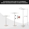 Rotating Keychain Display Stand - Height-adjustable Brushed Silver Metal Jewelry Organizer - Long Necklace Display Stand with 6 Hook -