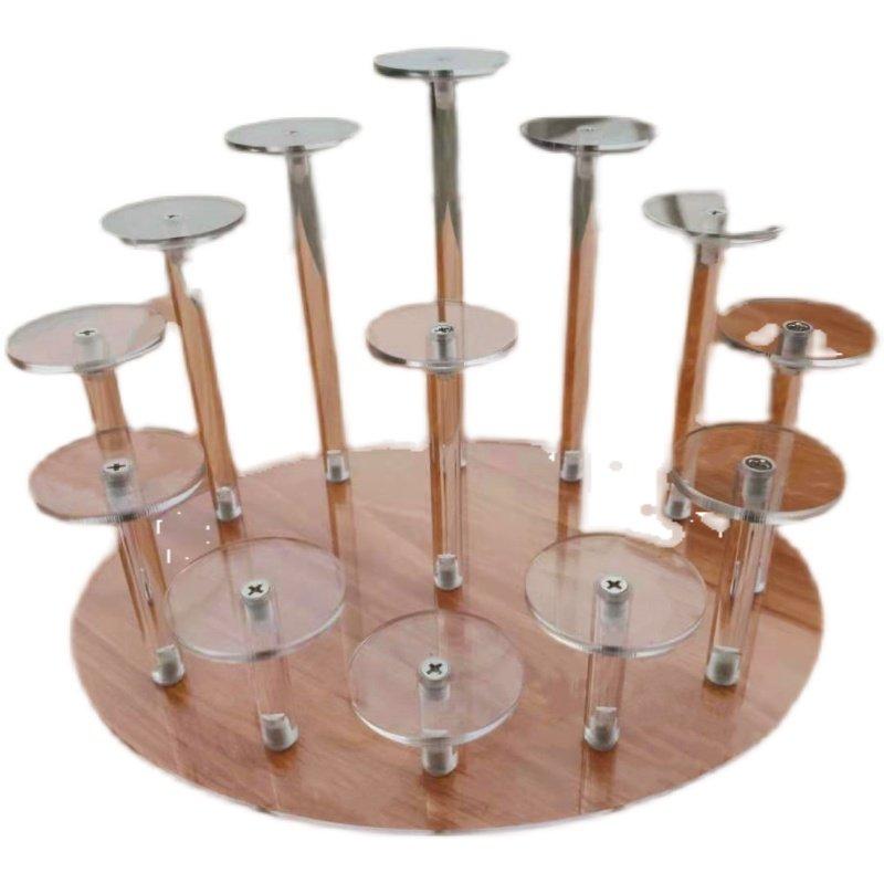 Acrylic Transparent Staircase Ellipse Figurine Display Stand Ring Jewelry Cosmetics Doll Blind Box Fragrance Decorative Shelf