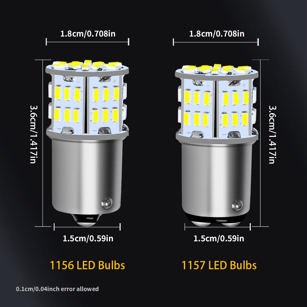 2/4/6/10PCS Ultra Bright P2MAX LED Bulbs 1156 BA15S S25 G18 P21W 1157 BAY15d P21/5W 12V White Car Brake Reverse Fog Drive Lights Back Up Lights 1