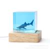 Cube Ocean Whale Resin Lamp High-end Desktop Decoration Ornament Commemorative Gift Resin Handicraft Gift