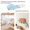 Cookware Utensils Storage Rack Organizer Adjustable Foldable Pot Lid Wall Mount Holder Multipurpose Cabinet Pan Shelf