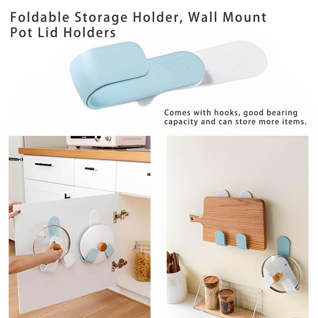 Cookware Utensils Storage Rack Organizer Adjustable Foldable Pot Lid Wall Mount Holder Multipurpose Cabinet Pan Shelf