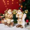 Handcrafted Santa Statue Resins Ornaments For Desktop Christmas Scene And Festival Decoration