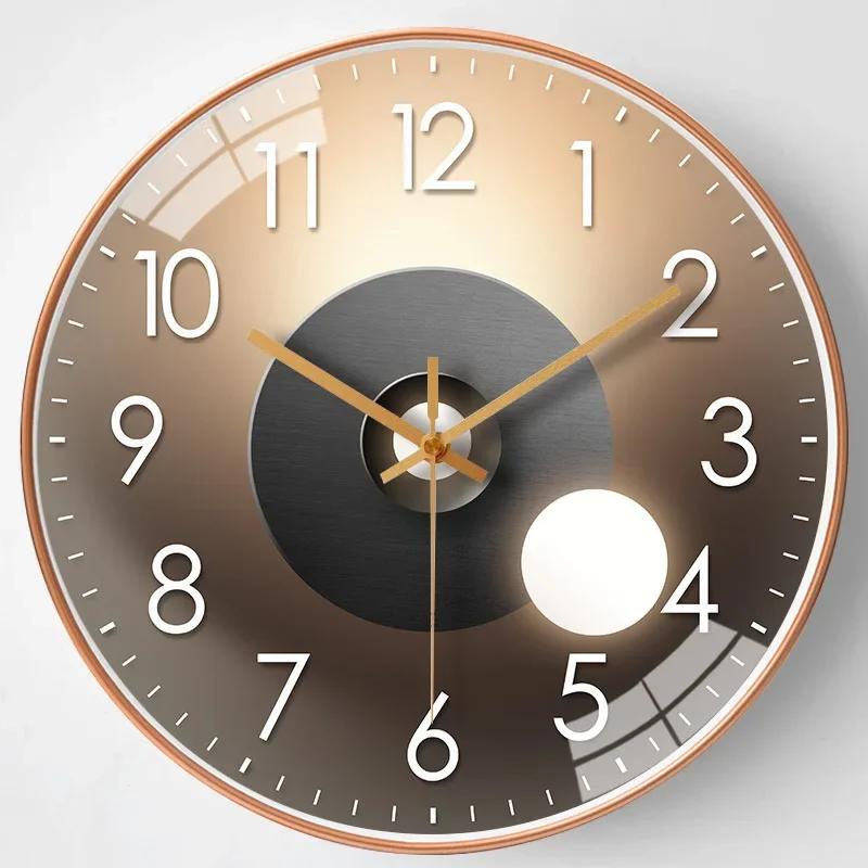 8 Inch Wall Clock Large Vintage Round Decoration Home Bedroom Retro Time Kitchen Nordic Wall Clock Non-Ticking  Clock