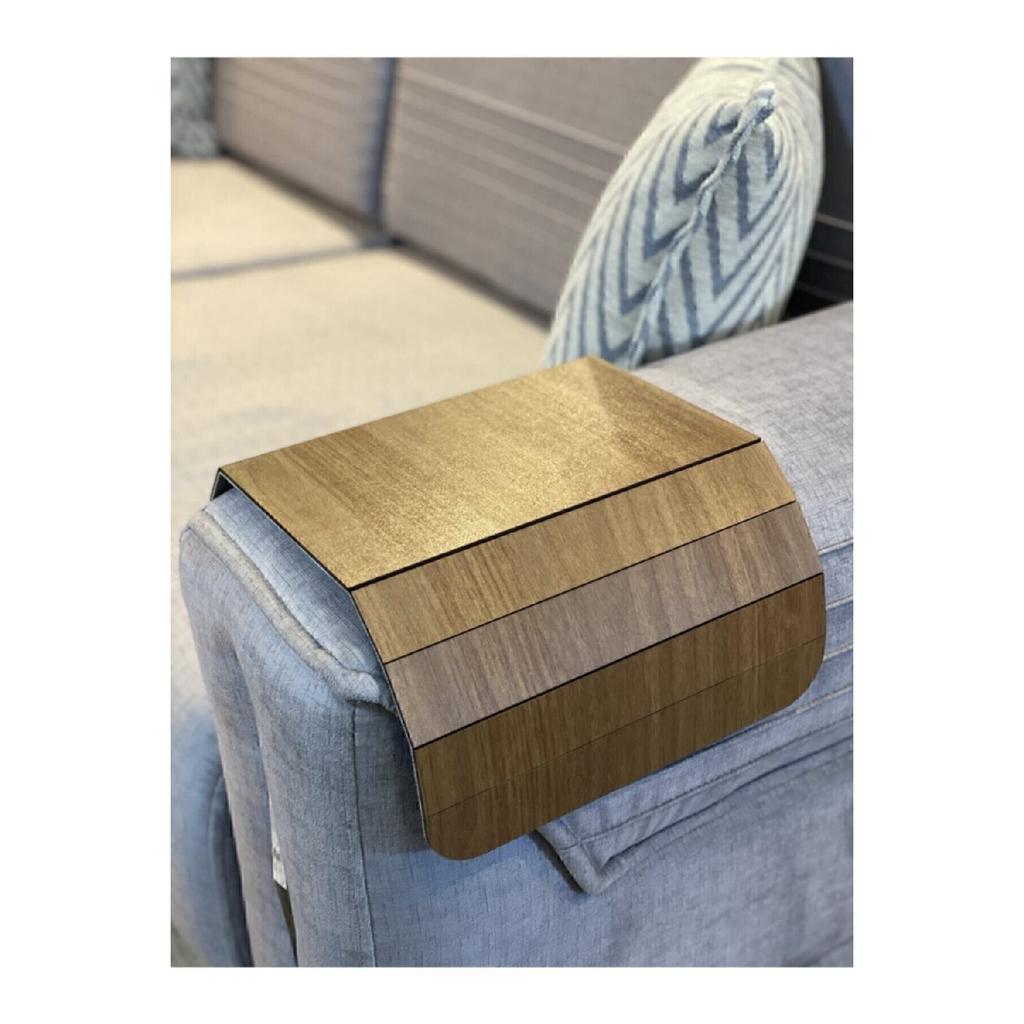 Sofa Edge Wooden Foldable Side Table Placemat Sofa Edge Portable Sofa Tray