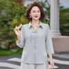 Middle-aged Mom's Casual Three-Quarter Sleeve Top - 2026 New Style
