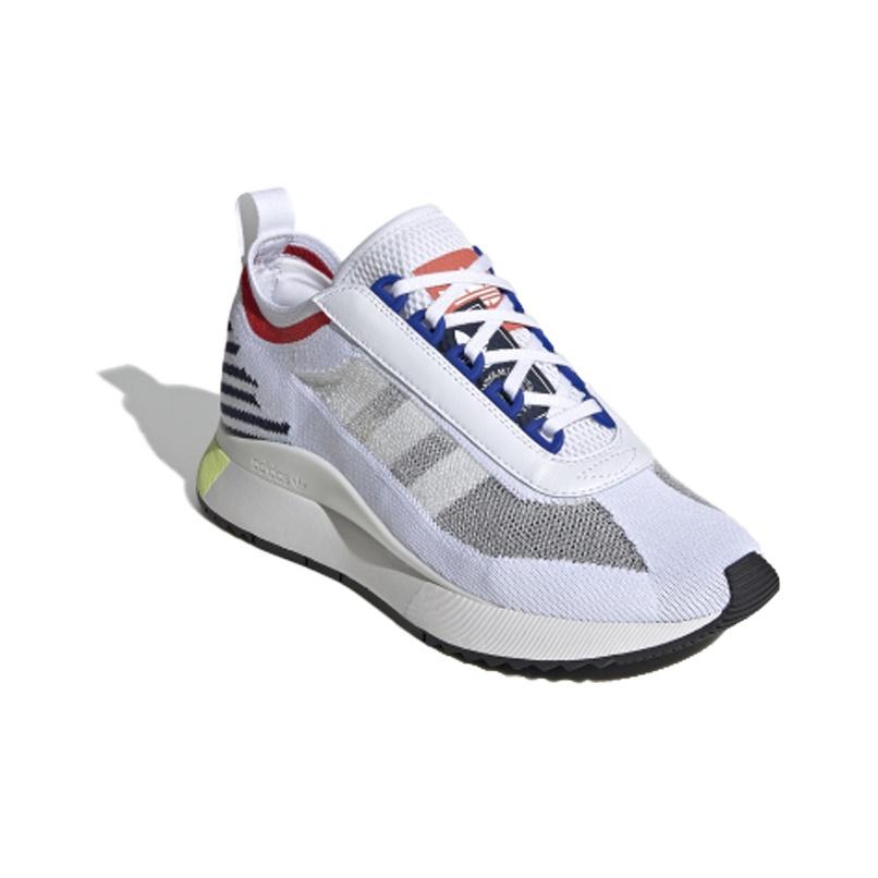 Adidas Originals Sl Fabric Synthetic Leather Comfortable Versatile Non-Slip Wear-Resistant Low-Top Casual Shoes Women sneaker White Red Blue FV9492