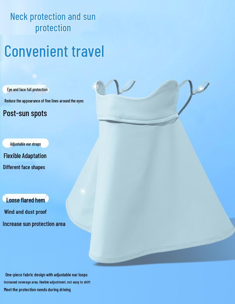 Blush Eye Corner 3D Sunscreen Mask: Breathable, UV-Protective Nylon Ice Silk for Summer Women