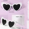 New In Luxury Fine Shimmering Love Pearl Sun Glasses Women Heart Glasses Casual Bling Sunglasses Lentes  Mujer