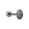 Decorative Tongue Piercing - Silver - Kj-012 1.6/14/5