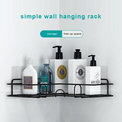 Shampoo-Aufbewahrungshalter, Eck-Duschregal, Organizer für Badezimmer, Küche, stanzfrei, mit selbstklebendem Aufkleber
